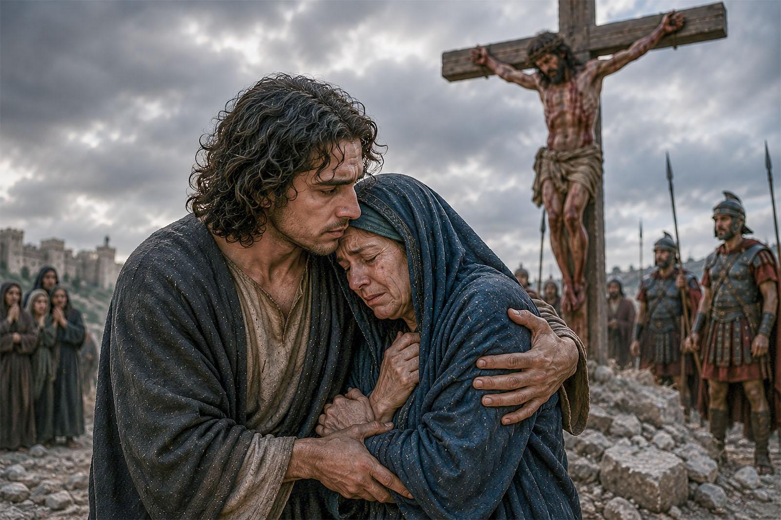Jesus asks John to take care of His mother